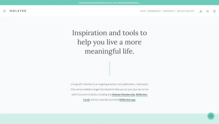 holstee landing page example