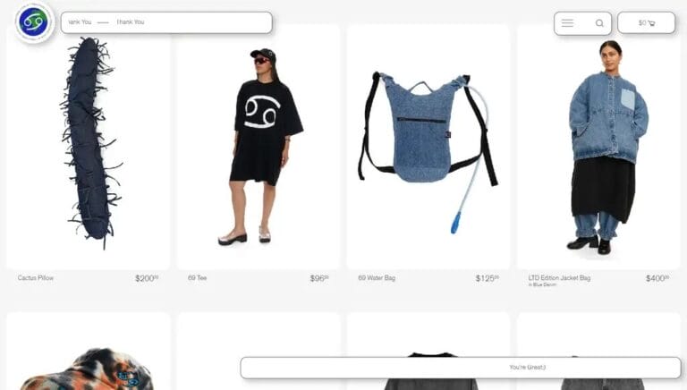 sixty nine landing page example