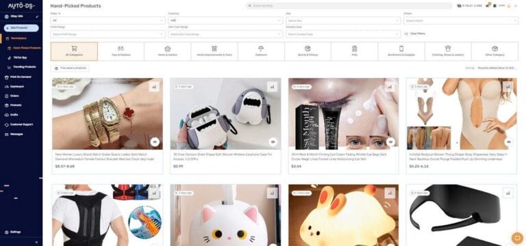 AutoDS Hand Picked Products Hub