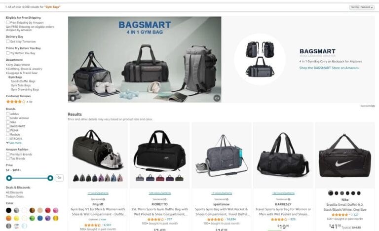 Amazon Gym Bags