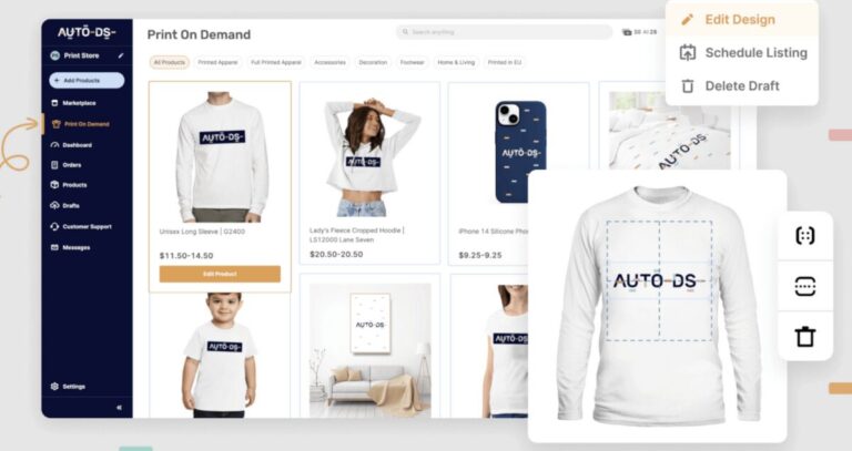 AutoDS Print On Demand feature