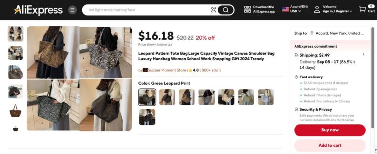 Tiktok dropshipping products Leopard Pattern Tote Bag