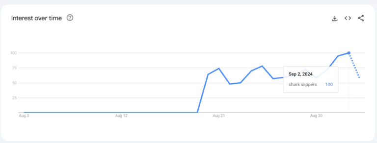 Shark Slippers Google trends