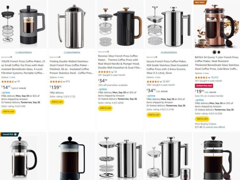 Coffee French Press Black Friday best-seller