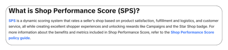TikTok Shop Performance Score