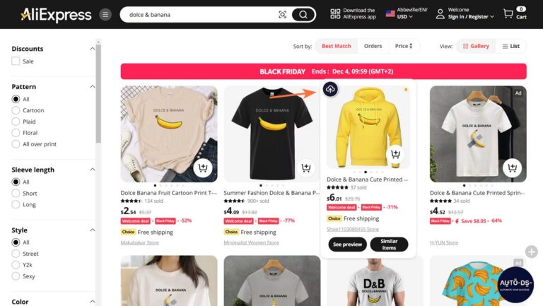 Import product from AliExpress with AutoDS