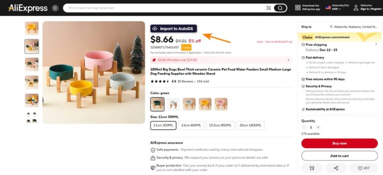 Importing product to AutoDs Dropshipping Platform