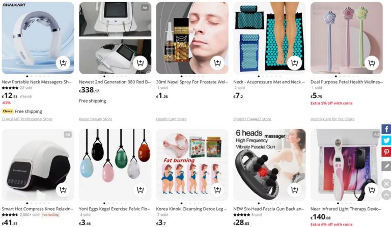 Health and wellness as best-selling items on Facebook Marketplace