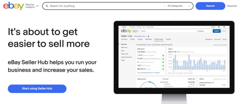 eBay seller hub