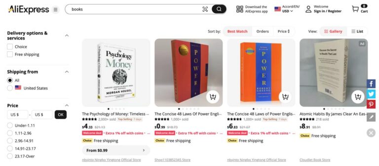 AliExpress Books for eBay