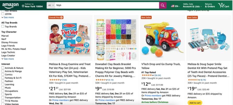 Amazon Toys for eBay