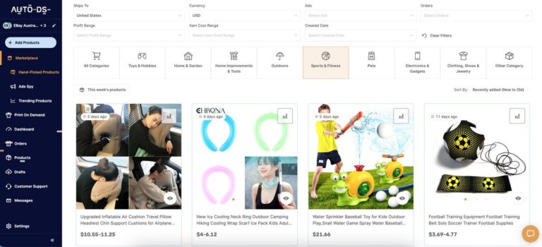 AutoDS Hand-Picked Products Hub For Ghost Commerce