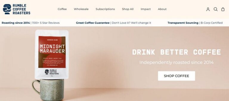 Australian Supplier Rumble coffee
