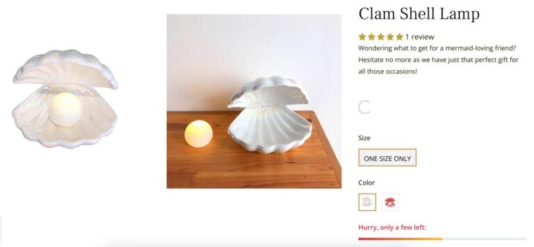 Cute Shell LED Night Light Seller's Website