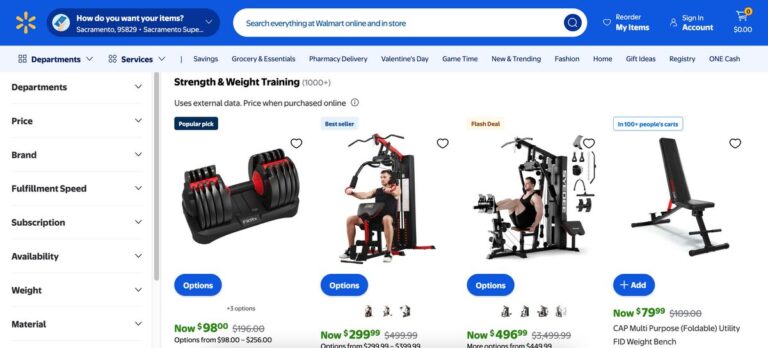 Walmart fitness dropshipping
