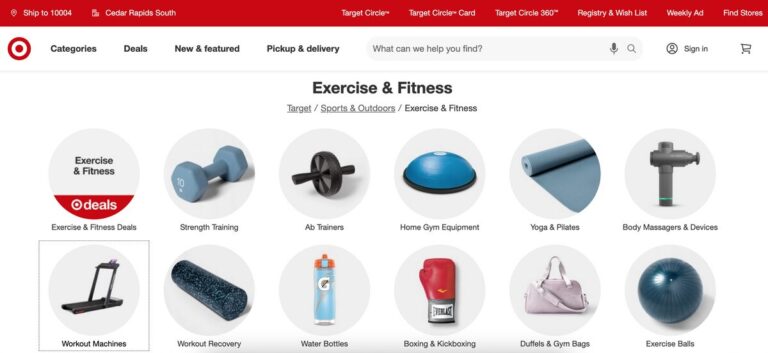 Target exercise and fitness items