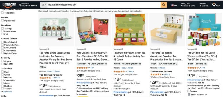 Tea Sampler Gift Sets Amazon