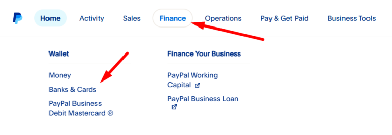 paypal linking a bank card