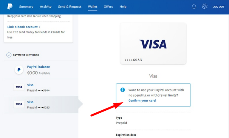 paypal card verification process