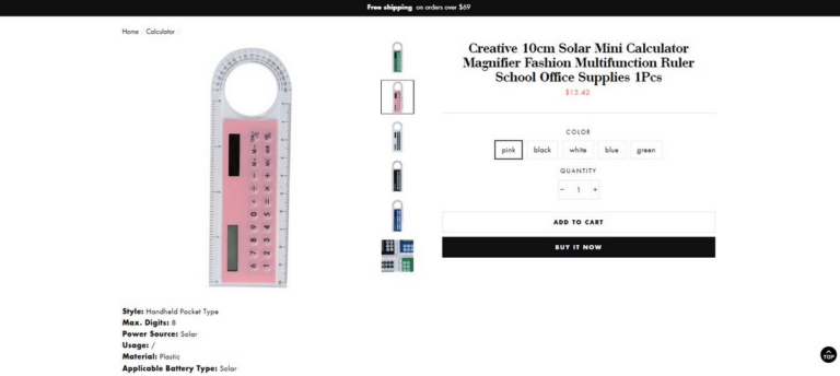 Mini Calculator Products To Dropship Seller Website