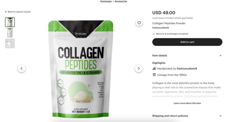 Collagen Peptides Powder etsy