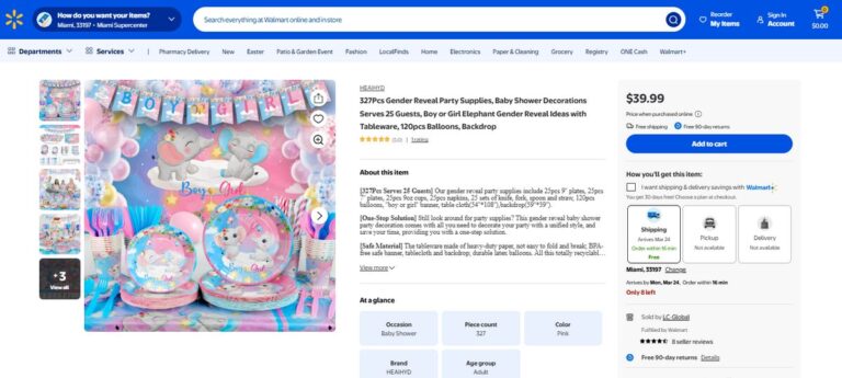 Baby Shower Tableware for dropshipping