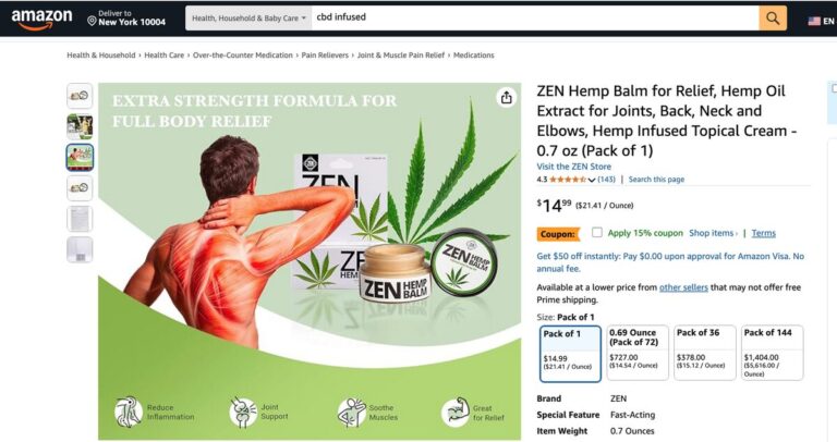 CBD Infused Balm Self Care Products Amazon