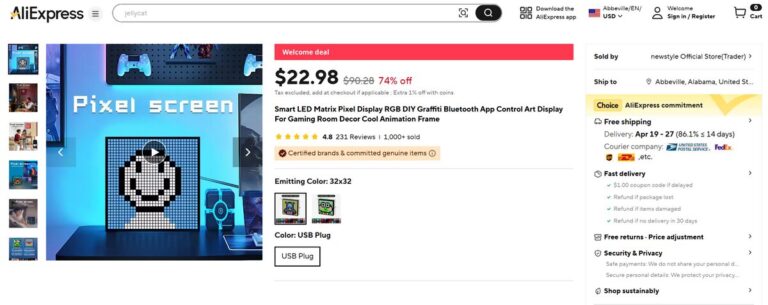 DIY Smart LED Pixel Display best items to dropship in may 2025