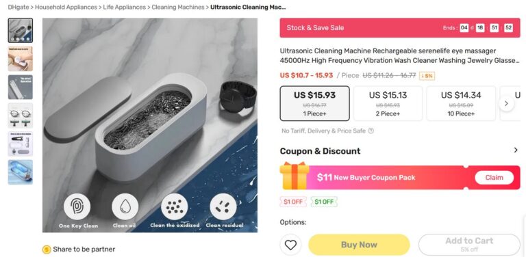 Ultrasonic cleaner supplier's website