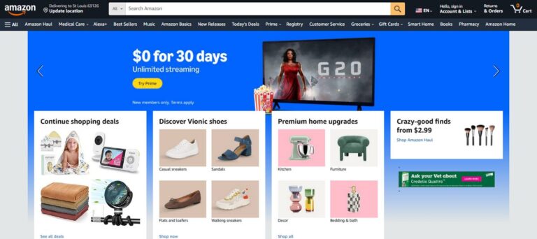 Amazon Homepage