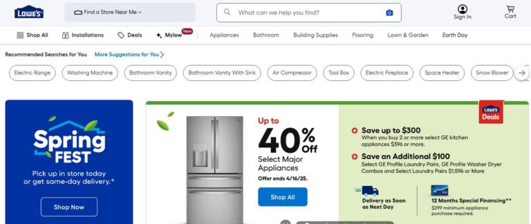 Lowes Homepage