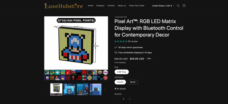 DIY Smart LED Pixel Display Seller Website