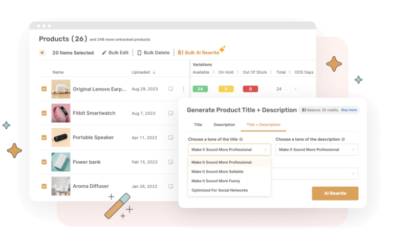 AutoDS AI Product title and description generator for Shopify ChatGPT integration