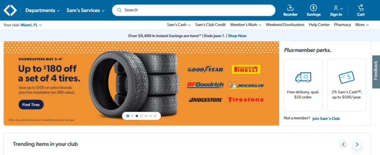 Sam's Club Homepage