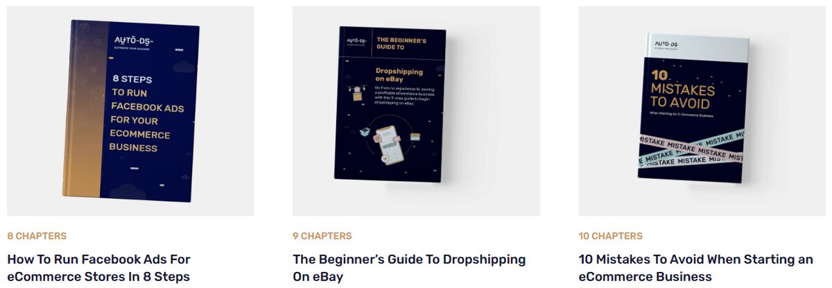 AutoDS eBooks Digital Dropshipping Products