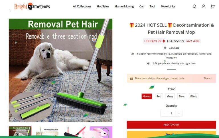 pet hair rubber broom online selling