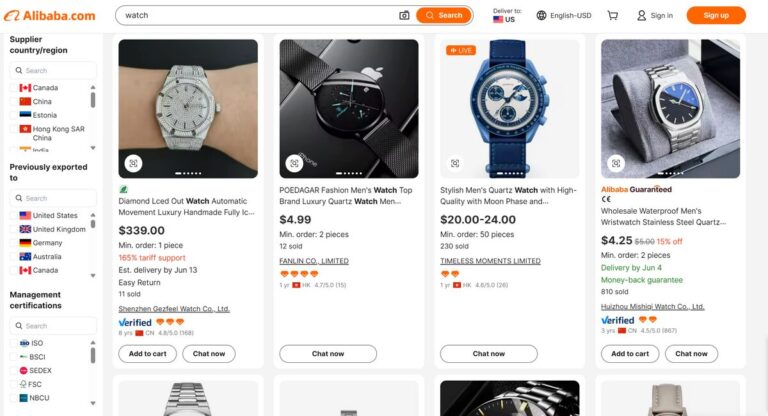 Alibaba dropshipping watches suppliers