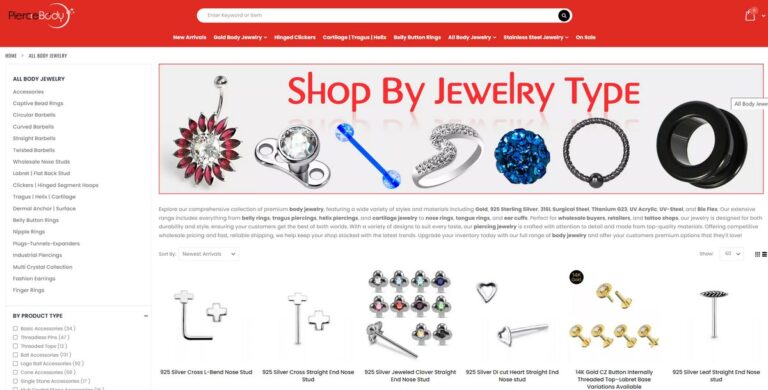 PierceBody dropshipping jewelry and piercing suppliers