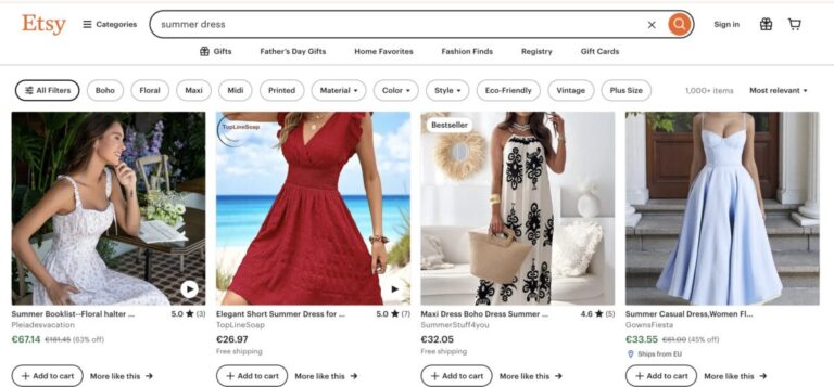 summer dresses for dropshipping from etsy
