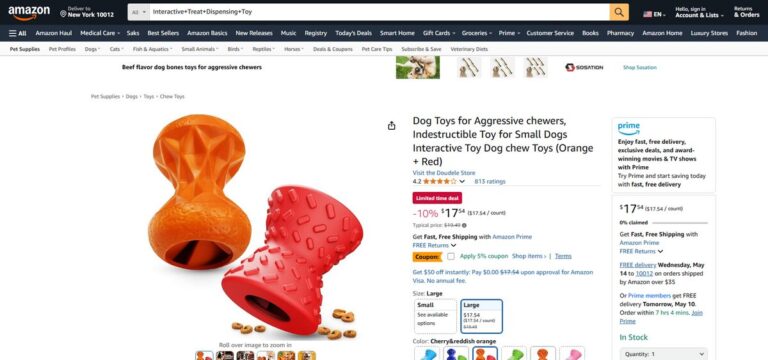 Interactive Treat Dispensing Toy Dog Product To Dropship
