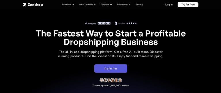 Zendrop homepage