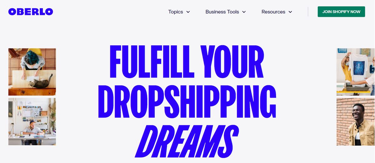 Oberlo website dropship tool
