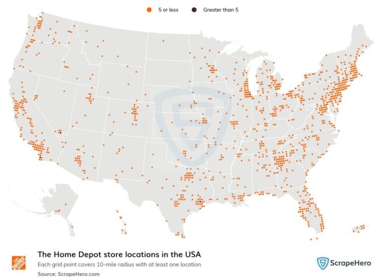 The Home Depot Map In The US