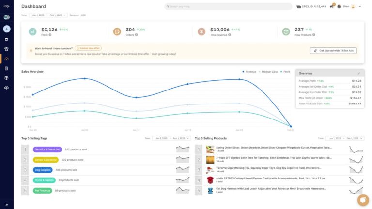 AutoDS Automation Dashboard