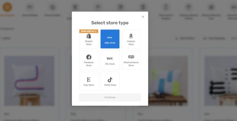 AutoDS connecting new store from eBay