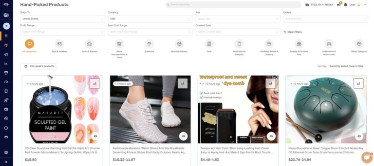 Features like hand-picked products help in Walmart to eBay dropshipping