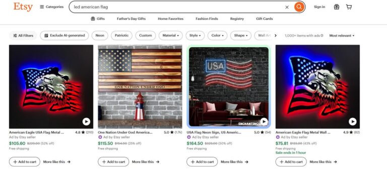 Patriotic and Festive Home Decor on Etsy