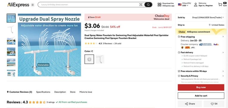 Waterfall Swimming Pool Fountain for dropshipping in July 2025 from AliExpress