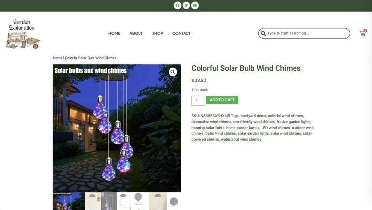 Outdoor Courtyard Hummingbird Bulb Wind Chime for dropshipping in July 2025 from seller's website