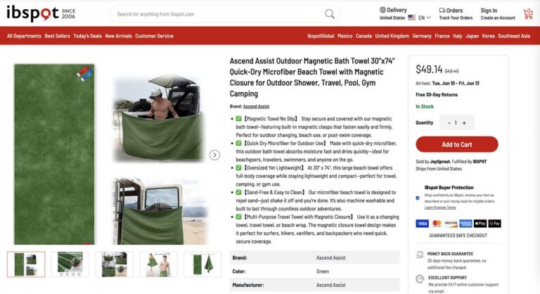 Quick-drying Bath Towel With Magnets for dropshipping in July 2025 from seller's website